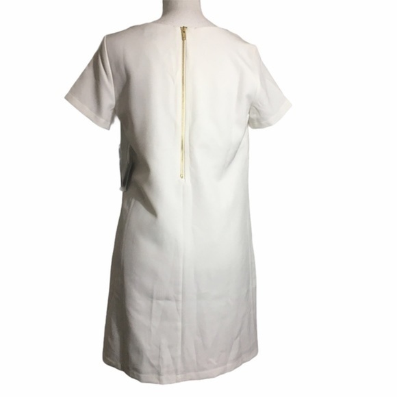 Lulus white shirt sleeve tunic w/ zipper. Sz Small - Picture 3 of 7